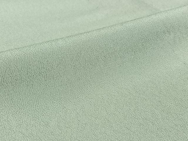 平和屋着物▽本塩沢 単衣 秘色色 正絹 逸品 AABI5023jh