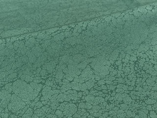 平和屋着物▽上質な色無地 単衣 氷割れ地紋 白群色 正絹 逸品 AABI5024jh