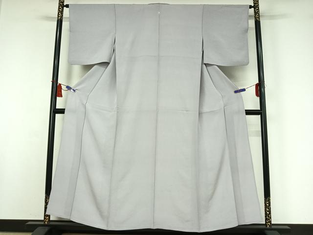 平和屋着物▽上質な色無地 単衣 暁鼠色 正絹 逸品 AABI5025jh