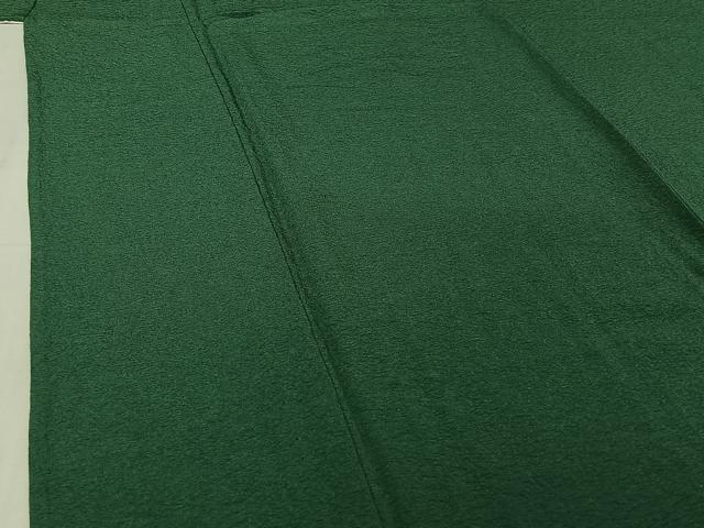平和屋着物▽上質な色無地 単衣 緑青色 正絹 逸品 AABI5026jh