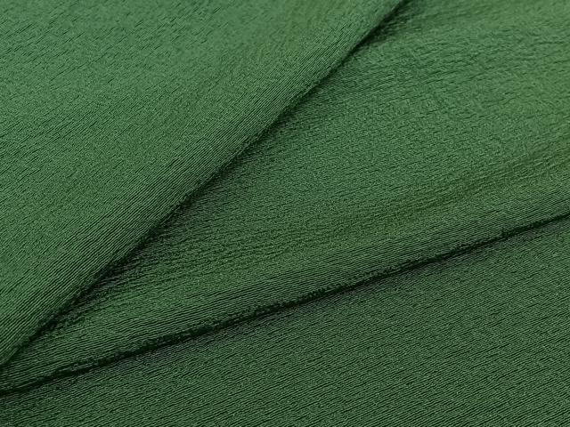 平和屋着物▽上質な色無地 単衣 緑青色 正絹 逸品 AABI5026jh