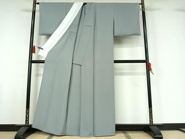 平和屋着物▽上質な色無地 単衣 秘色色 正絹 逸品 AABI5028jh