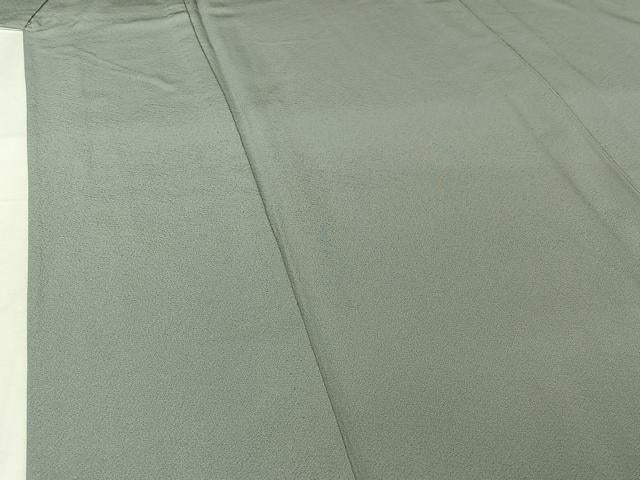 平和屋着物▽上質な色無地 単衣 秘色色 正絹 逸品 AABI5028jh