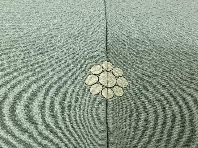 平和屋着物▽上質な色無地 単衣 秘色色 正絹 逸品 AABI5028jh