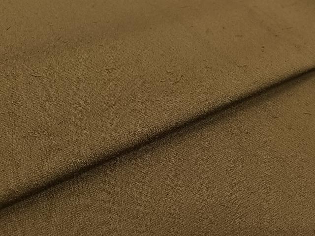 平和屋着物▽上質な紬 単衣 朽葉色 正絹 逸品 AABI5033jh
