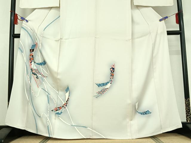 平和屋着物▽訪問着 単衣 束ね熨斗花文 暈し染め 金彩 正絹 逸品 AABI5037jh