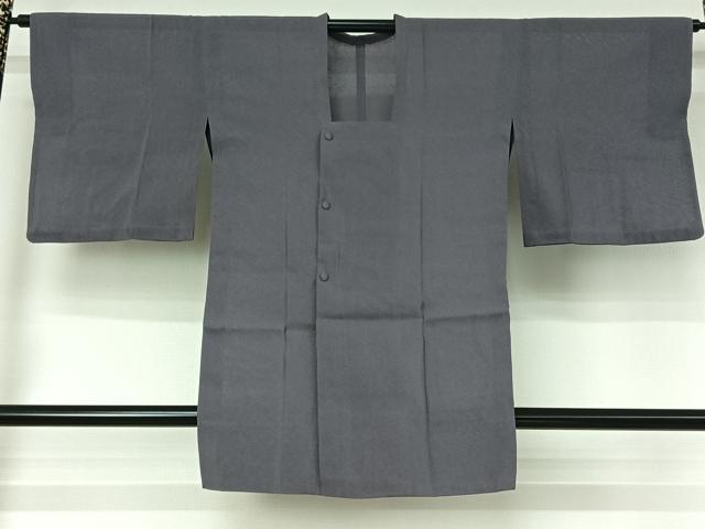 平和屋着物▽道行コート スリーシーズン 春夏秋 塵除け 薄鼠色 正絹 逸品 AABI5047jh