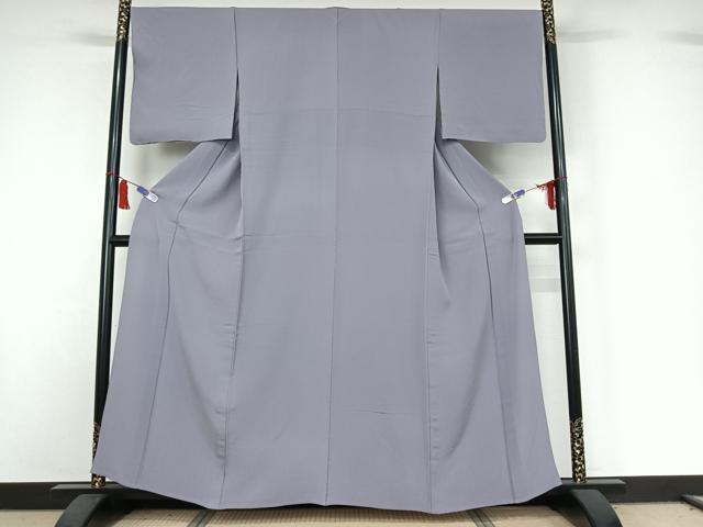 平和屋着物▽上質な色無地 単衣 藤色 正絹 逸品 AABI5049jh