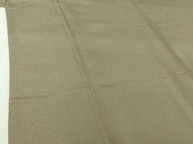 平和屋着物▽江戸小紋 単衣 万筋 浅黄色×枯茶色 ロング丈 正絹 逸品 AABI5050jh