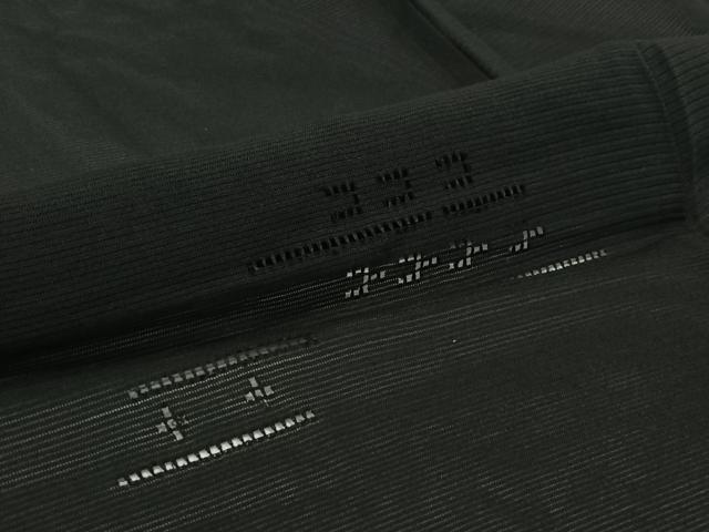 平和屋着物▽羽織 スリーシーズン 春夏秋 塵除け 幾何学文様 黒地 正絹 逸品 AABI5056jh