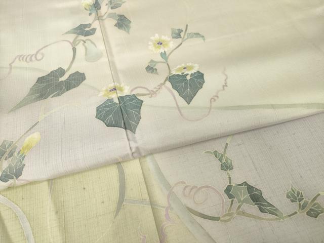 平和屋着物●本加賀友禅作家 中正享子 結城紬 訪問着 六瓢息炎 さが美扱い 証紙付き 正絹 逸品 AABI5093ck