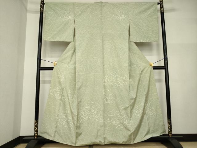 平和屋着物●本場大島紬 染大島 訪問着 ろうけつ染 葉尽くし 正絹 逸品 AABI5103ck