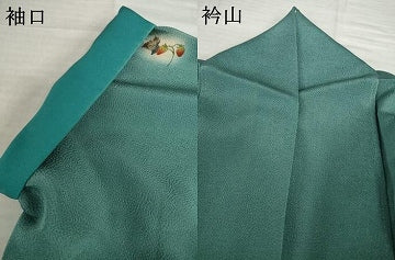 平和屋着物●上質な小紋 手描き 成り物 ほたる暈し 鬼しぼ縮緬 正絹 逸品 AABI5113ck