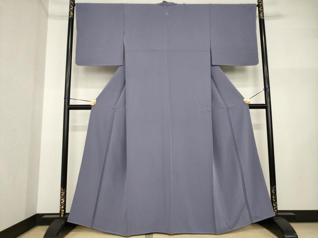 平和屋着物●上質な色無地 濃鼠色 正絹 逸品 未使用 AABI5114ck