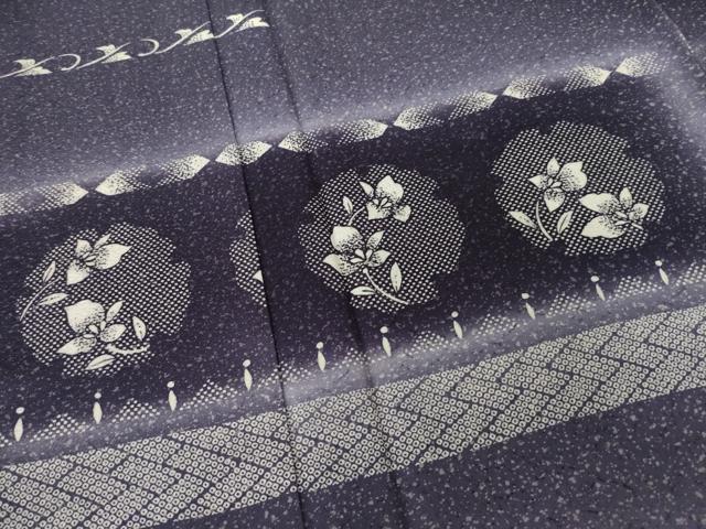 平和屋着物●訪問着 作家物 雪輪横段花文 暈し染め 正絹 逸品 AABI5124ck