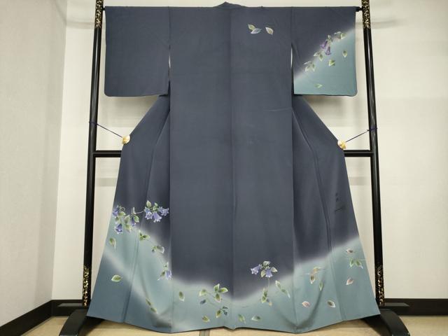 平和屋着物●訪問着 作家物 草花文 暈し染め 正絹 逸品 AABI5127ck