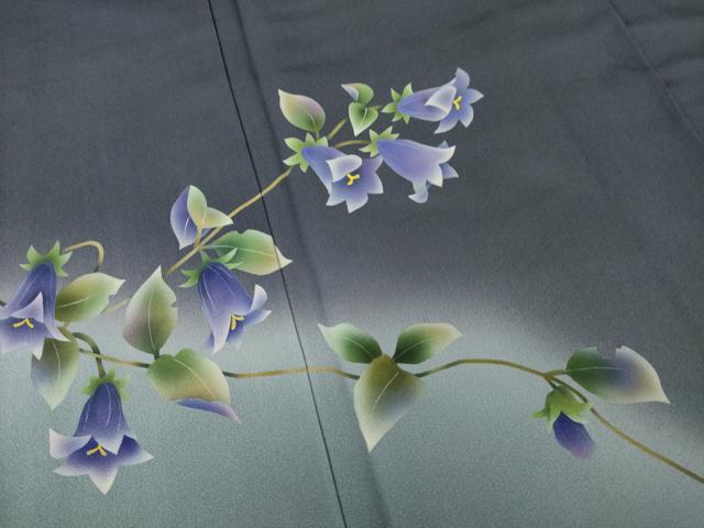 平和屋着物●訪問着 作家物 草花文 暈し染め 正絹 逸品 AABI5127ck