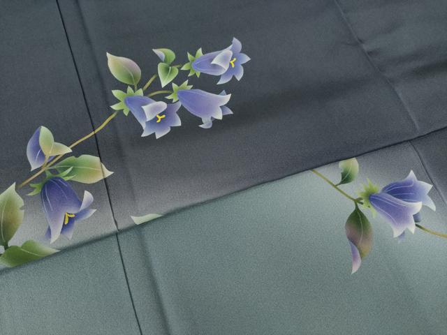 平和屋着物●訪問着 作家物 草花文 暈し染め 正絹 逸品 AABI5127ck
