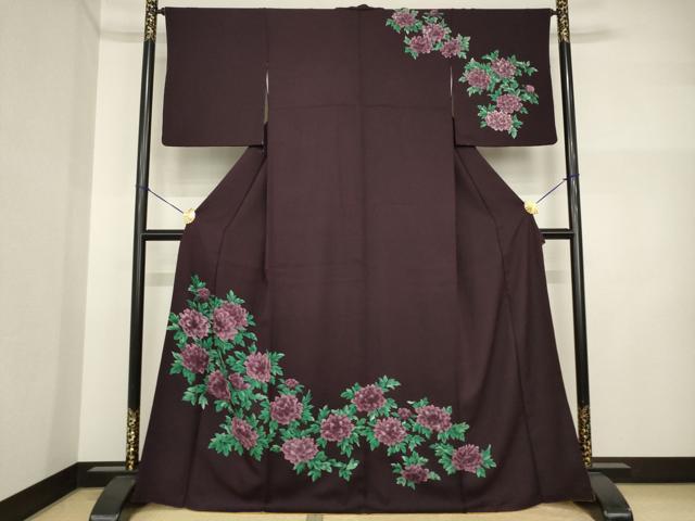平和屋着物●訪問着 草花文 正絹 逸品 AABI5128ck