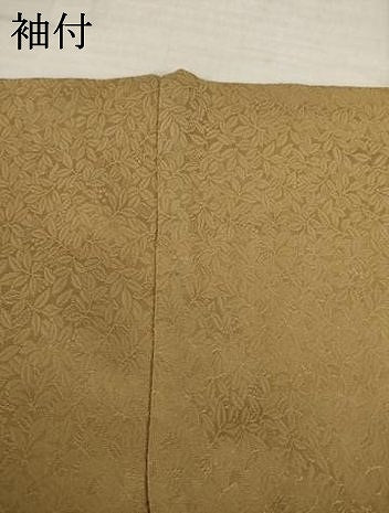 平和屋着物●上質な色無地 南天文 芝翫茶色 正絹 逸品 AABI5129ck