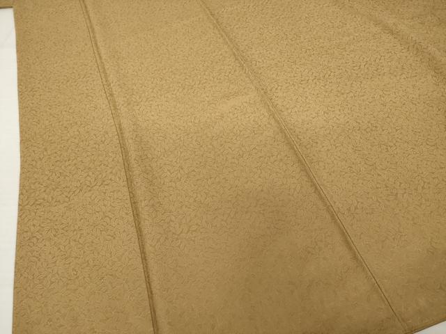 平和屋着物●上質な色無地 南天文 芝翫茶色 正絹 逸品 AABI5129ck
