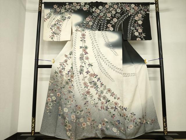 平和屋着物●訪問着 辻が花 絞り 暈し染め 正絹 逸品 AABI5138ck