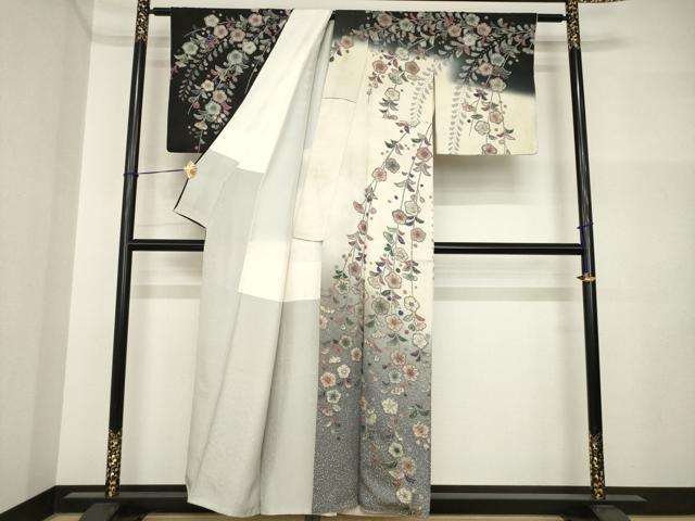 平和屋着物●訪問着 辻が花 絞り 暈し染め 正絹 逸品 AABI5138ck
