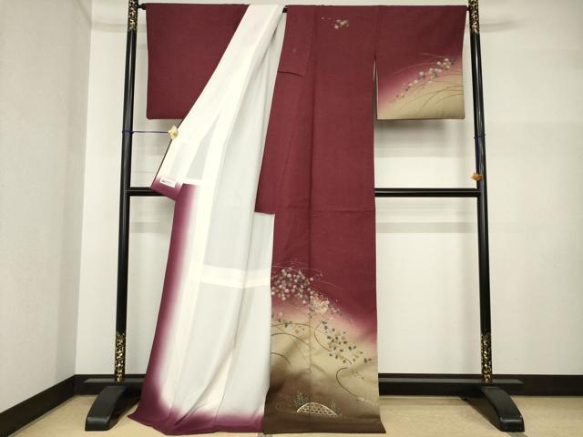 平和屋着物●訪問着 花鼓文 暈し染め 金彩 やまと誂製 ロング丈 正絹 逸品 AABI5146ck