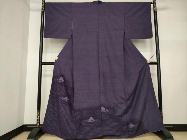平和屋着物●紬 訪問着 枯山水 正絹 逸品 AABI5153ck
