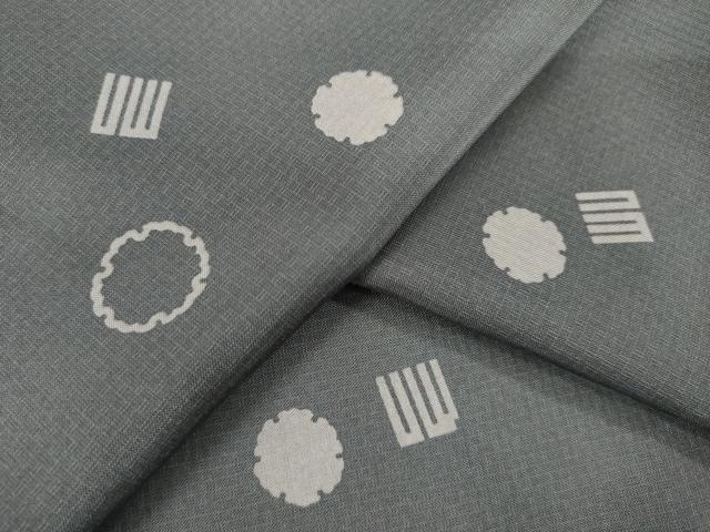 平和屋着物●本場大島紬 染大島 小紋 雪輪 源氏香 正絹 逸品 AABI5154ck