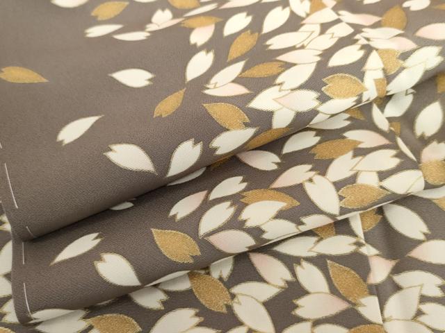 平和屋着物●上質な小紋 舞桜間道 金彩 正絹 逸品 未使用 AABI5167cs