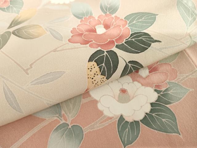 平和屋着物●訪問着 友禅 枝花文 暈し染め 正絹 逸品 AABI5168cs