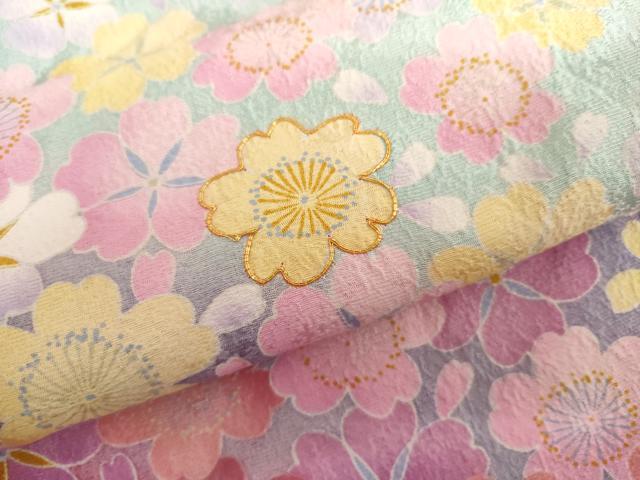 平和屋着物●豪華振袖 駒刺繍 舞桜文 暈し染め 正絹 逸品 AABI5187cs