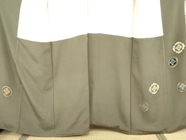 平和屋着物●東京友禅 坂和清 訪問着 刺繍 ろうけつ染 吉祥花丸文 暈し染め 正絹 逸品 AABI5195cs