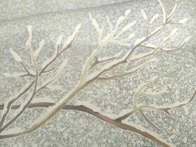 平和屋着物●訪問着 作家物 森秋 雪景色 暈し染め 金彩 正絹 逸品 AABI5196cs