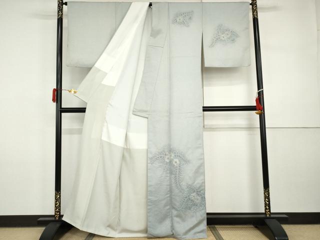 平和屋着物●訪問着 作家物 武夫 辻が花 絞り 暈し染め 金通し地 正絹 逸品 AABI5209cs