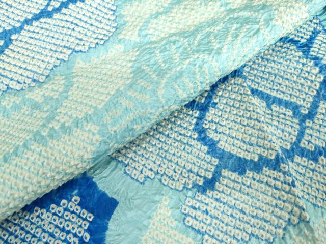 平和屋着物●豪華振袖 総絞り 雲取り花文 正絹 逸品 AABI5218cs