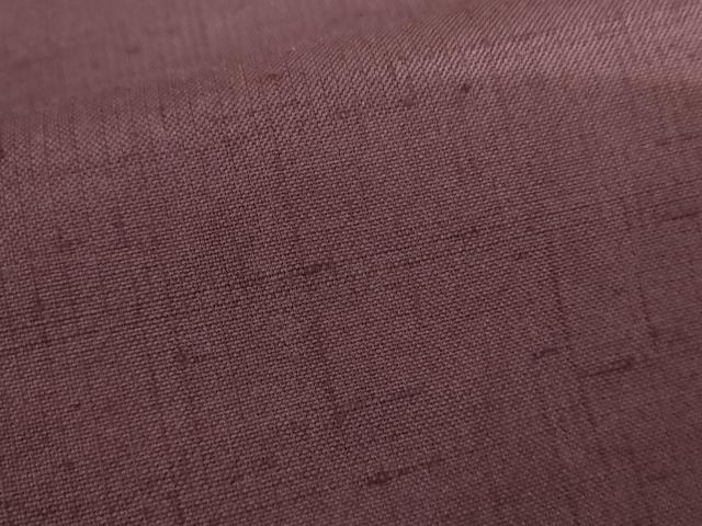 平和屋着物●上質な紬 色無地 葡萄色 正絹 逸品 AABI5225cs