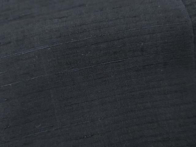 平和屋着物●男性 紬 色無地 濃藍色 正絹 逸品 AABI5226cs
