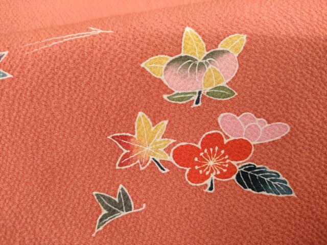 平和屋着物●訪問着 友禅 花篭文 正絹 逸品 未使用 AABI5234cs