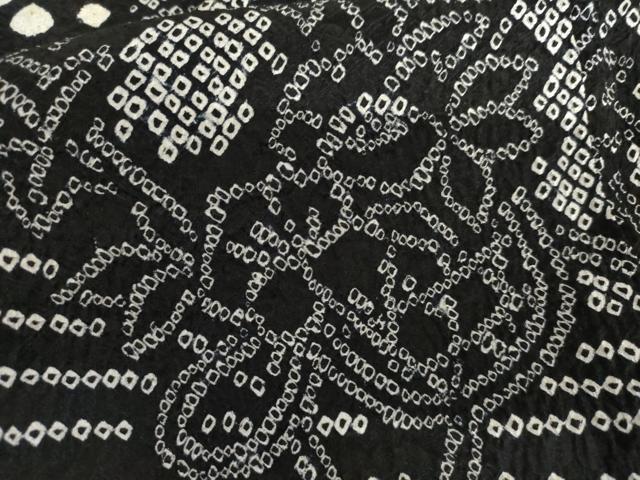 平和屋着物●訪問着 総絞り 花篭文 黒地 やまと誂製 正絹 逸品 AABI5240cs