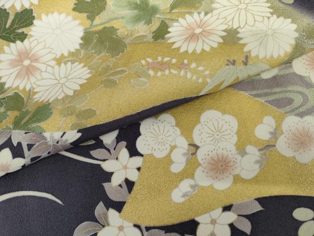 平和屋着物●豪華色留袖 友禅 松竹梅文 暈し染め 金彩 正絹 逸品 未使用 AABI5266cs
