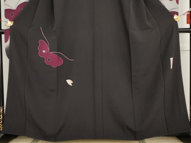 平和屋着物●世界的人形師 辻村寿三郎 ジュサブロー 振袖 花蝶文 暈し染め 正絹 逸品 AABI5267cs