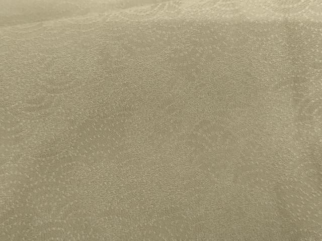 平和屋着物●上質な色無地 青海波地紋 砂色 正絹 逸品 AABI5270cs