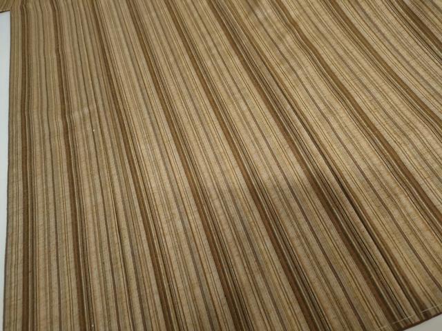 平和屋着物●上質な紬 縞 正絹 逸品 未使用 AABI5272cs