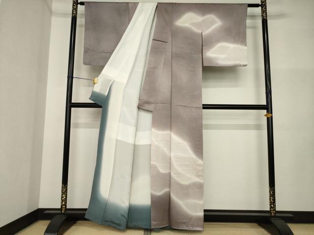 平和屋着物●訪問着 霞文 正絹 逸品 AABI5281ck