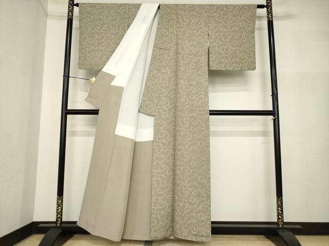 平和屋着物●上質な小紋 舞蝶尽くし 正絹 逸品 AABI5283ck