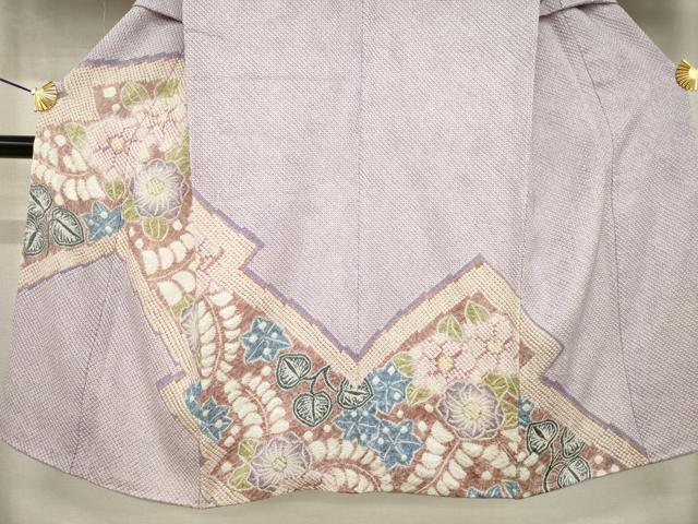 平和屋着物●名門 藤娘きぬたや・総絞り 訪問着 松皮菱花文 正絹 逸品 AABI5288ck