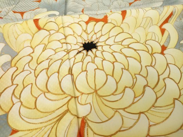 平和屋着物●豪華振袖 駒刺繍 乱菊 金彩 正絹 逸品 AABI5295ck