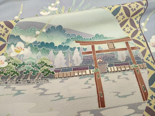 平和屋着物●本加賀友禅作家 棒田孝 色留袖 日本三景 暈し染め さが美扱い 浜ちりめん 反端付き 正絹 逸品 未使用 AABI5296ck